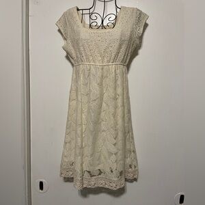 Elegant Cream Lace Dress NWT